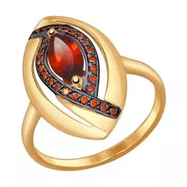 Кольцо Гранат, Фианит