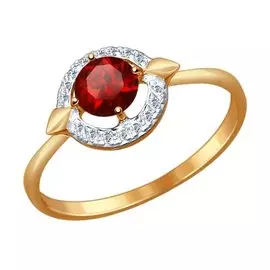 Кольцо Гранат, Фианит