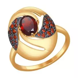 Кольцо Гранат, Фианит