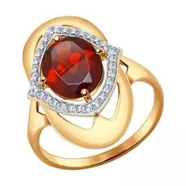 Кольцо Гранат, Фианит