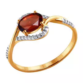 Кольцо Гранат, Фианит