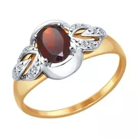 Кольцо Гранат, Фианит