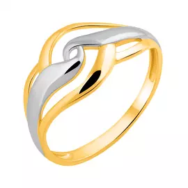 Кольцо из белого и желтого золота с родированием 10-1628-20-00