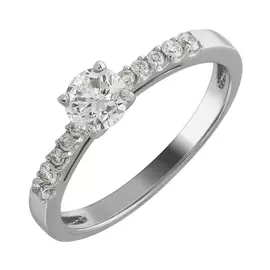 Кольцо из белого золота с бриллиантами 01-1146