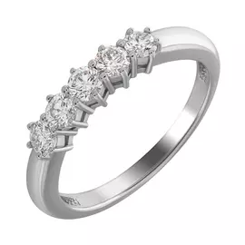 Кольцо из белого золота с бриллиантами 01-1246