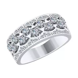 Кольцо из белого золота с бриллиантами 1011776 №20 2