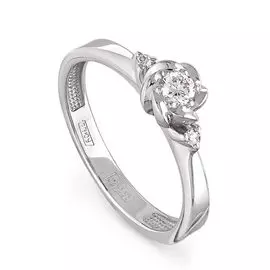 Кольцо из белого золота с бриллиантами 11-1767