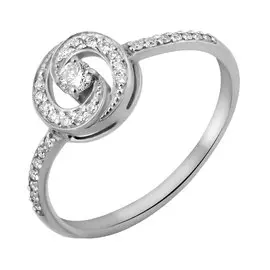 Кольцо из белого золота с бриллиантами 11-9023-12-02