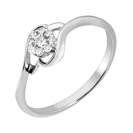 Кольцо из белого золота с бриллиантами 11-9124-12-02
