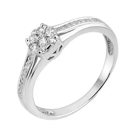 Кольцо из белого золота с бриллиантами 11-9215-12-02