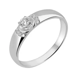 Кольцо из белого золота с бриллиантами 11-9402-12-02