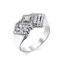 Кольцо из белого золота с бриллиантами 1-207877-00-00
