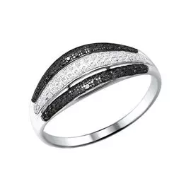 Кольцо из белого золота с бриллиантами 7010023 №11 33