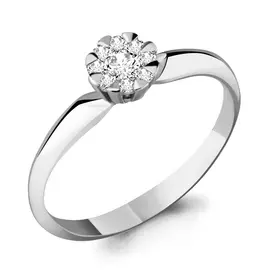 Кольцо из белого золота с бриллиантами 961659