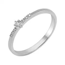 Кольцо из белого золота с бриллиантами EKS021R-12-02