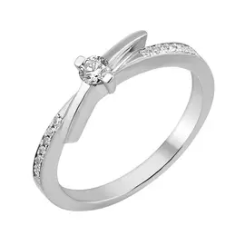 Кольцо из белого золота с бриллиантами S00110R-12-02
