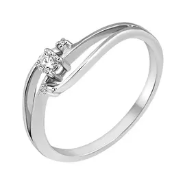 Кольцо из белого золота с бриллиантами S00175R-12-02