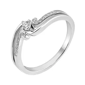 Кольцо из белого золота с бриллиантами S00181R-12-02