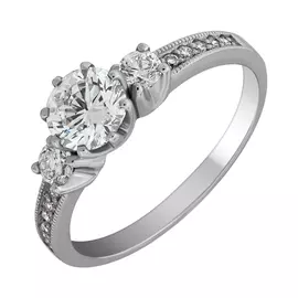 Кольцо из белого золота с бриллиантами с родированием 1798-200