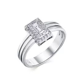 Кольцо из белого золота с бриллиантами с родированием 1-207904-00-00
