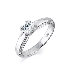 Кольцо из белого золота с бриллиантами с родированием 1-207974-00-00