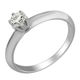 Кольцо из белого золота с бриллиантом 01-1919