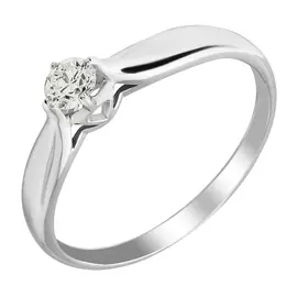 Кольцо из белого золота с бриллиантом 01-2277
