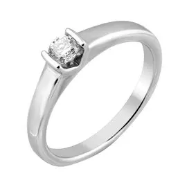 Кольцо из белого золота с бриллиантом 11-9001-12-02
