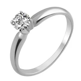 Кольцо из белого золота с бриллиантом 11-9004-12-02