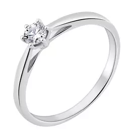 Кольцо из белого золота с бриллиантом 11-9006-12-02