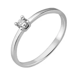 Кольцо из белого золота с бриллиантом 11-9033-12-02