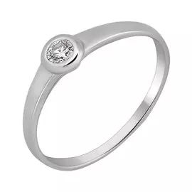 Кольцо из белого золота с бриллиантом 11-9035-12-02