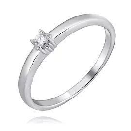 Кольцо из белого золота с бриллиантом 11-9042-12-02