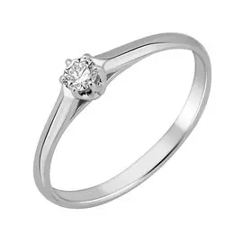 Кольцо из белого золота с бриллиантом 11-9045-12-02