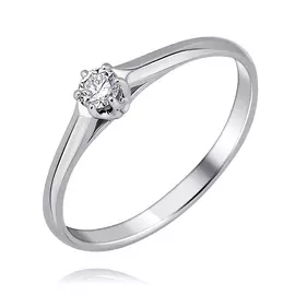 Кольцо из белого золота с бриллиантом 11-9045-12-02