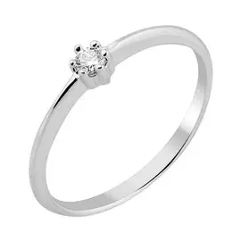 Кольцо из белого золота с бриллиантом 11-9065-12-02