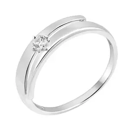 Кольцо из белого золота с бриллиантом 11-9173-12-02