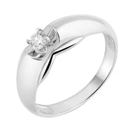 Кольцо из белого золота с бриллиантом 11-9349-12-02