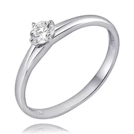 Кольцо из белого золота с бриллиантом 11-9362-12-02