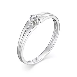 Кольцо из белого золота с бриллиантом 13001-200