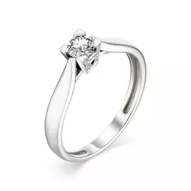 Кольцо из белого золота с бриллиантом 13132-200