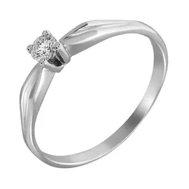 Кольцо из белого золота с бриллиантом 1.03.0378