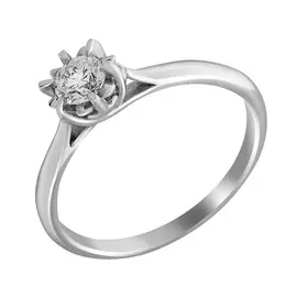 Кольцо из белого золота с бриллиантом 1.03.0622