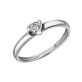Кольцо из белого золота с бриллиантом 5101194
