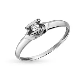 Кольцо из белого золота с бриллиантом 5101324