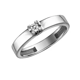 Кольцо из белого золота с бриллиантом 5101377