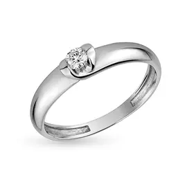 Кольцо из белого золота с бриллиантом 5101389