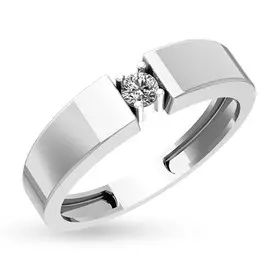 Кольцо из белого золота с бриллиантом 5101476