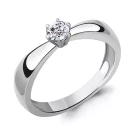 Кольцо из белого золота с бриллиантом 960414