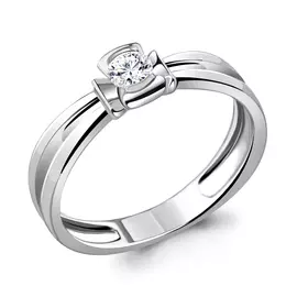 Кольцо из белого золота с бриллиантом 960417